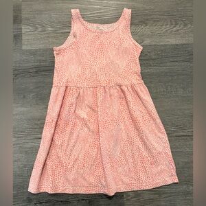 Carter's Pink Heart Patterned Sleeveless Dress. Girls size 6/6X